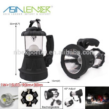 7 heures d&#39;éclairage continu ABS 1W et 15LED Spotlight